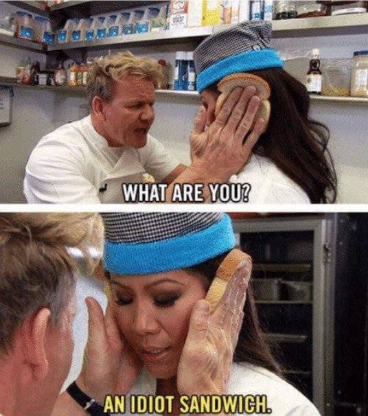 an idiot sandwich