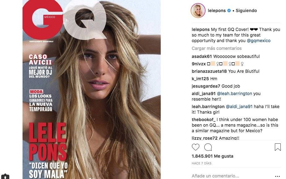 Lele Pons compartió en su Instagram la portada de la revista mexicana