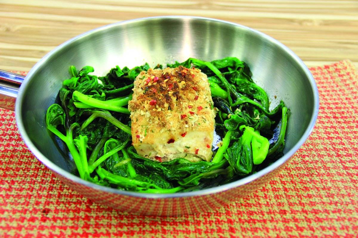 Filé de Peixe com Aveia e Gengibre