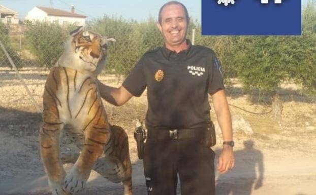 Los agentes creen que se trata de "una broma para generar alarma" ya que "a lo lejos parecía un tigre por la posición que tenía