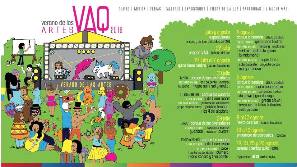 Agenda del Verano de las Artes Quito se traslada a La Carolina