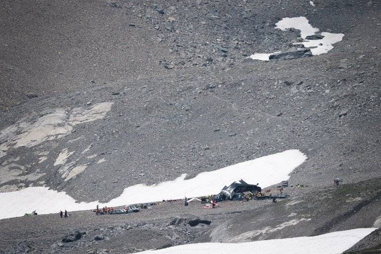 Accidente de avión en Suiza