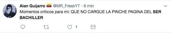 Algunos usuarios reportan que la página Ser Bachiller tiene problemas en su funcionamiento