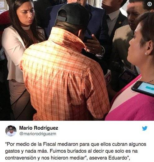 el periodista Mario Rodríguez compartió imágenes de las declaraciones de los guardias