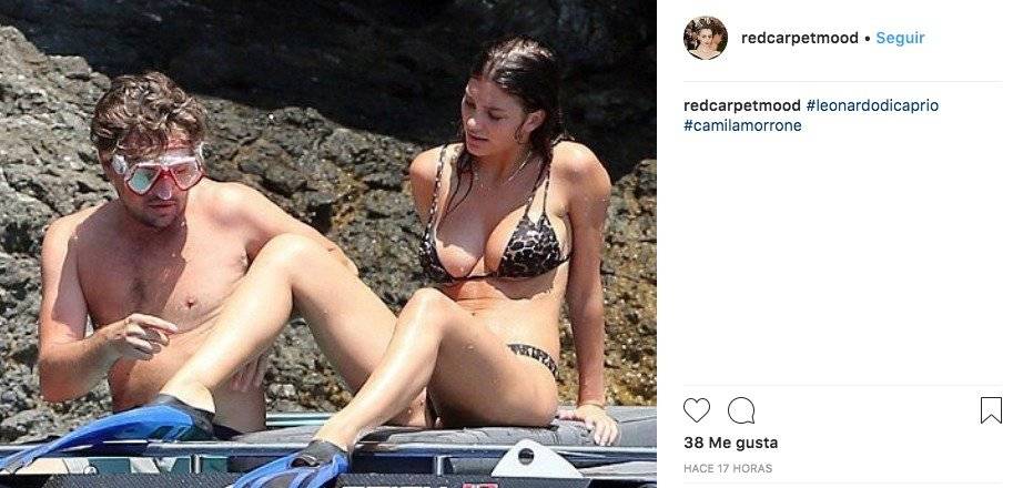 Leonardo DiCaprio durante sus vacaciones con Camila Morrone