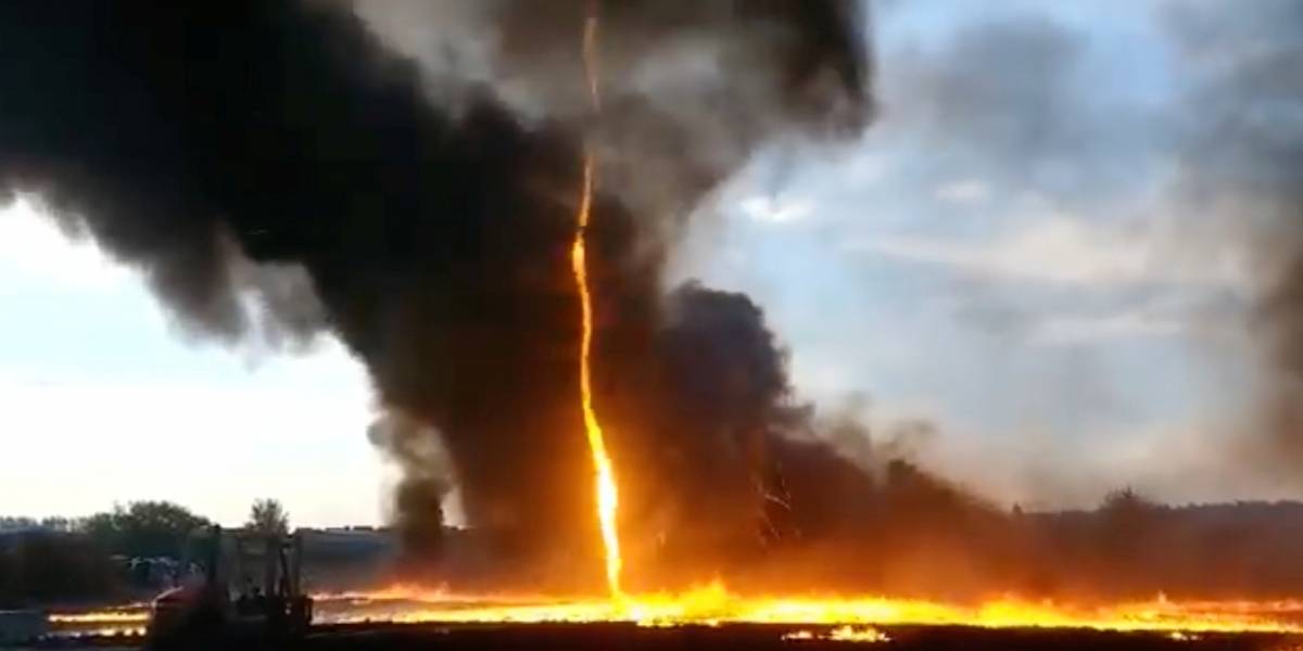 As imagens assustadoras do tornado de fogo na Inglaterra