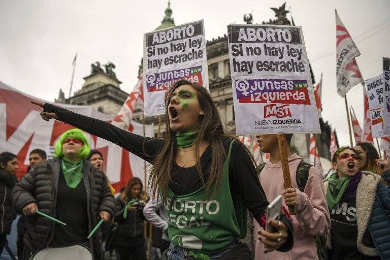 Protestas por la legalización del aborto en Argentina