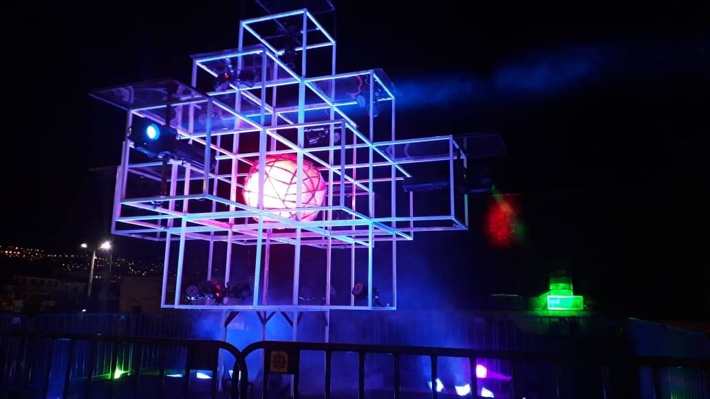 Fiesta de la Luz 2018. Proyección Plaza Hermano Miguel: Ayni de luz, Felipe Jácome & Daniel Espinosa.