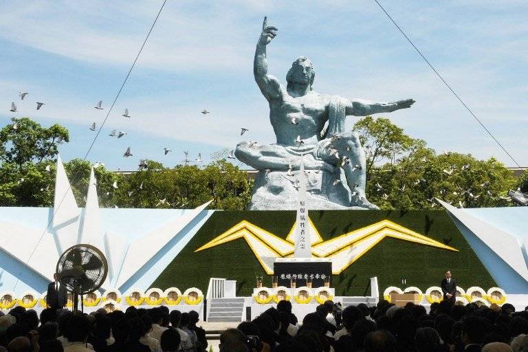 73 aniversario de la bomba atómica en Nagasaki