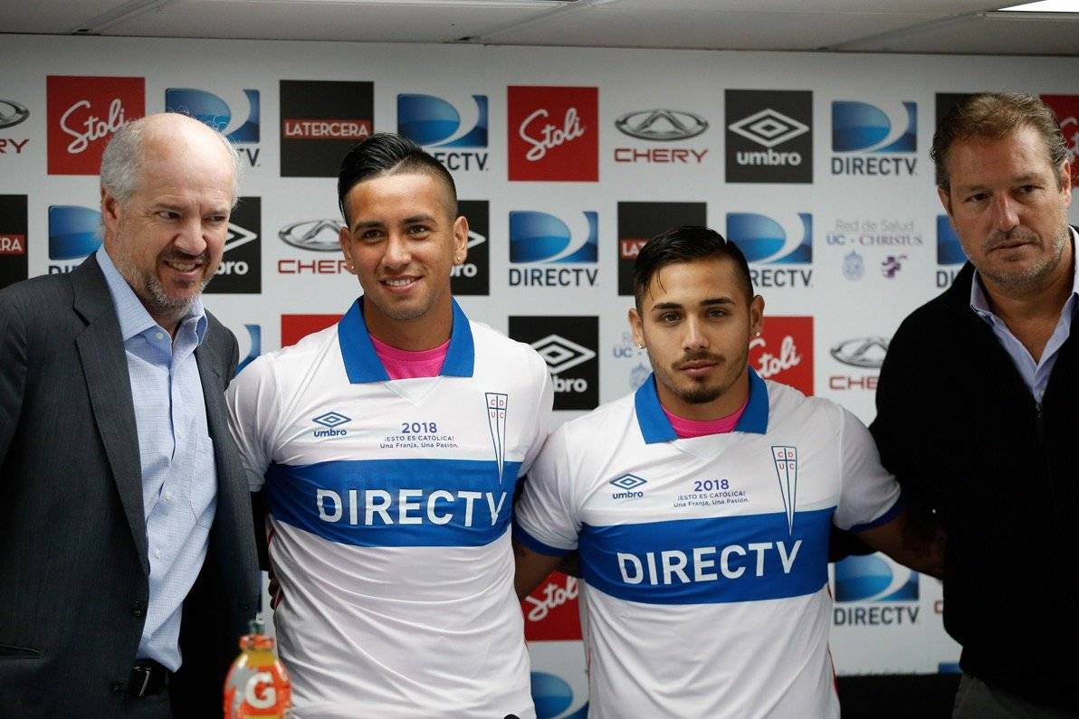 Tagle y Buljubasich apostaron por Vilches y Bolados en enero pasado. Hasta el momento, no han logrado ser relevantes en la UC / Foto: cruzados.cl