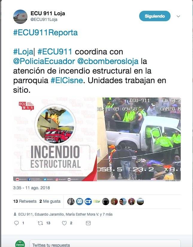 Twiter Policia Nacional