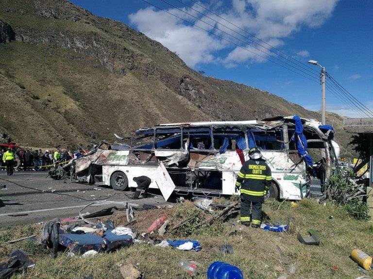 Accidente de bus en Ecuador