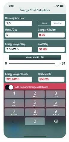 Energy Cost Calculator