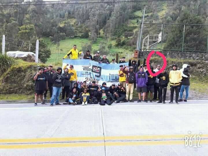 Foto de los hinchas de Barcelona Sporting Club antes del accidente Internet