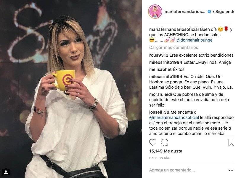 María Fernanda Ríos responde a críticas de Sharon