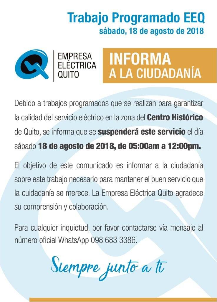 Comunicado de la Empresa Eléctrica
