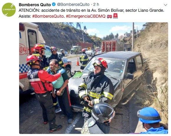 Siete heridos deja un accidente de tránsito en la avenida Simón Bolívar