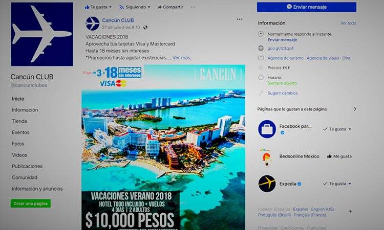 Cancún CLUB cuenta con 158 mil seguidores en Facebook.