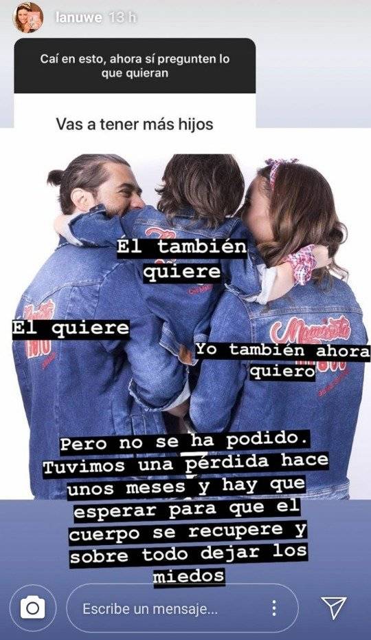 Ana María Medina confesó que perdió a su segundo hijo