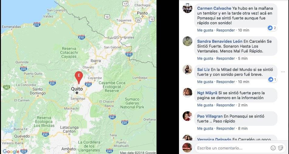 Comentarios sobre sismo en Quito