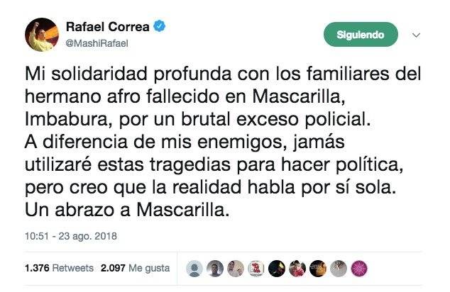 Twiter Rafael Correa
