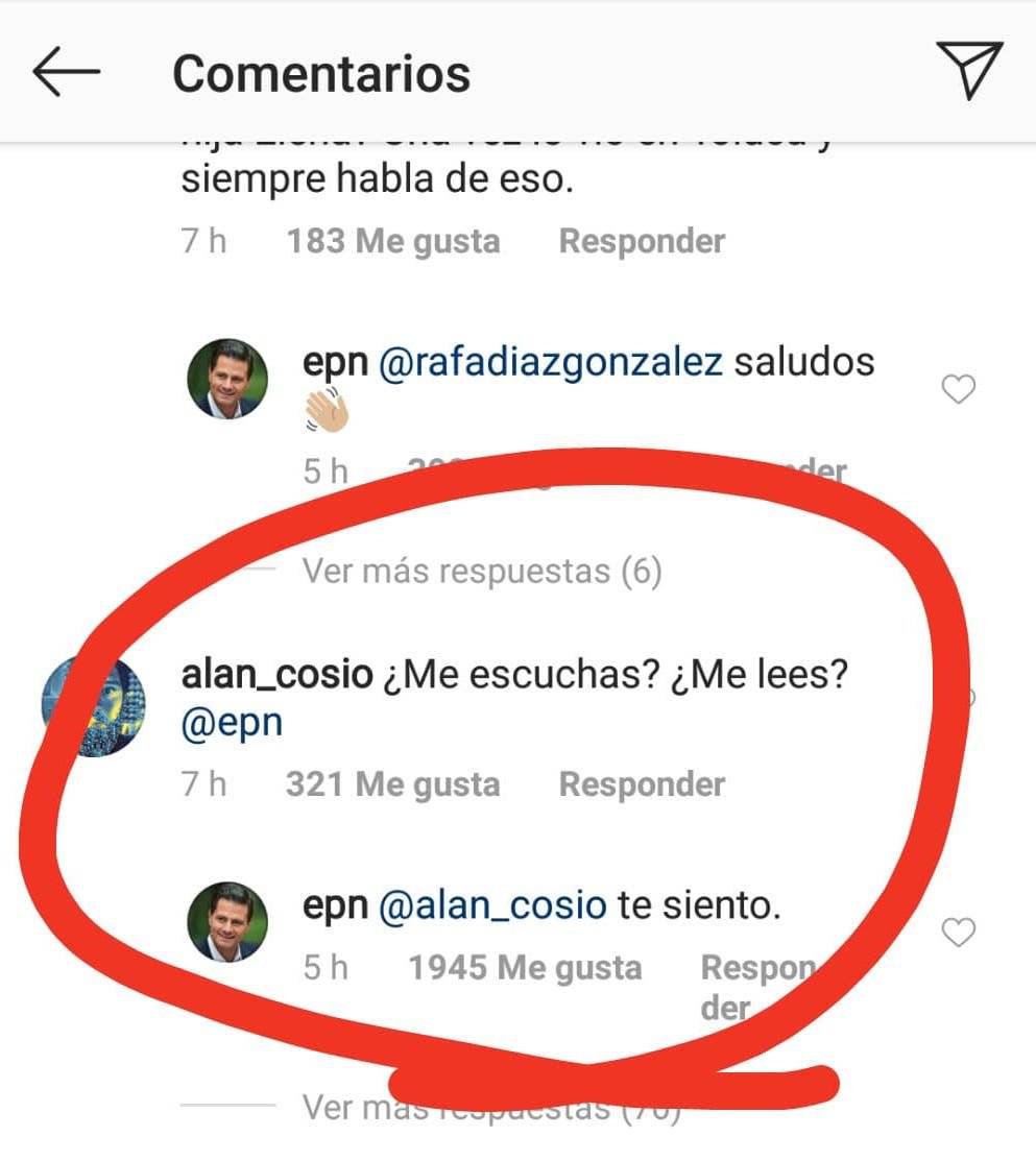 Peña Nieto responde en Instagram
