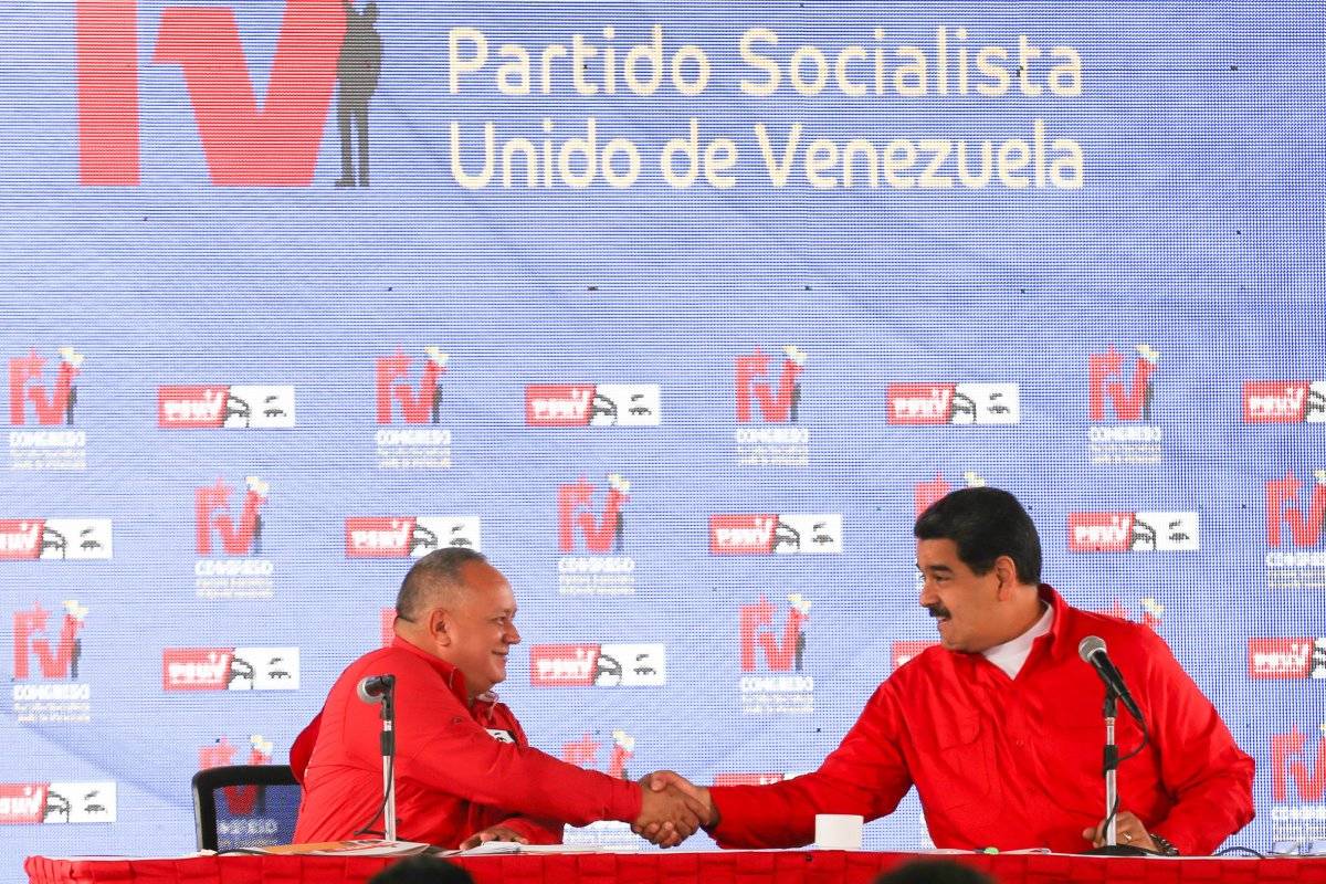 El Presidente de Venezuela, Nicolás Maduro y el presidente de la Asamblea Nacional Constituyente de Venezuela, Diosdado Cabello,