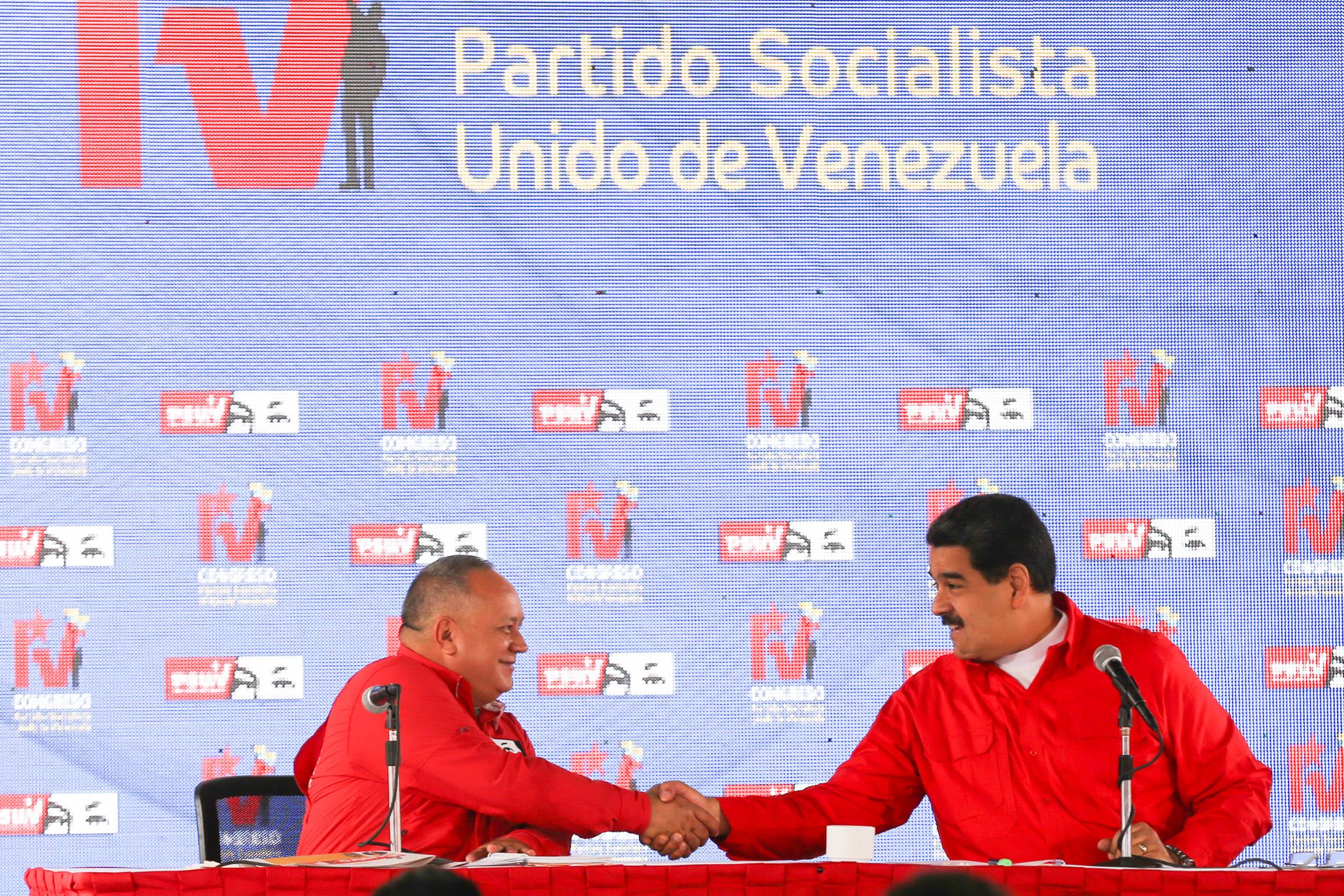 El Presidente de Venezuela, Nicolás Maduro y el presidente de la Asamblea Nacional Constituyente de Venezuela, Diosdado Cabello,