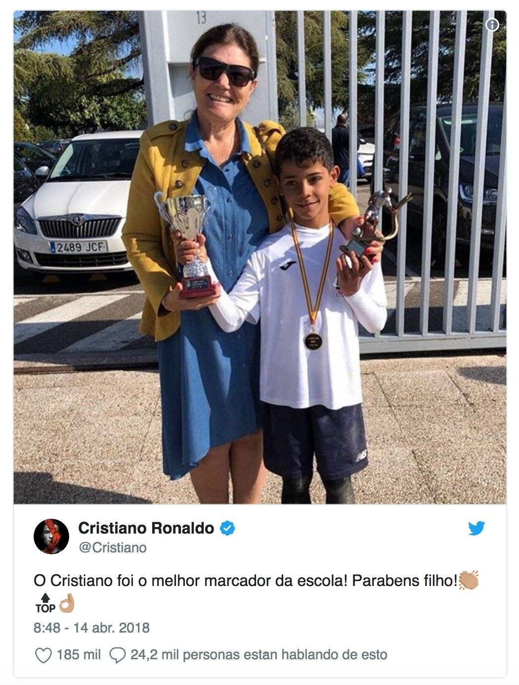Cristiano Jr. ya ganó un título como goleador
