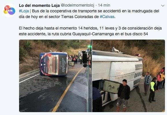 Accidente de tránsito en Loja