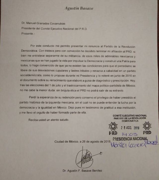 Renuncia Basave