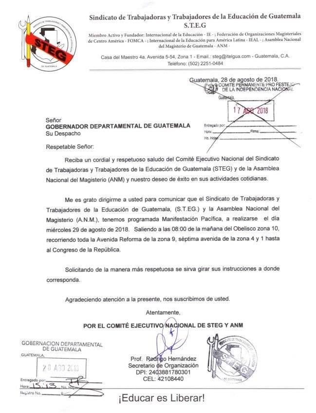 Manifestación de maestros