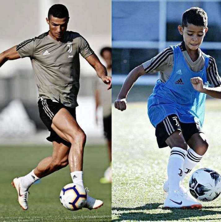 Cristiano Jr. heredó los dotes de su padre