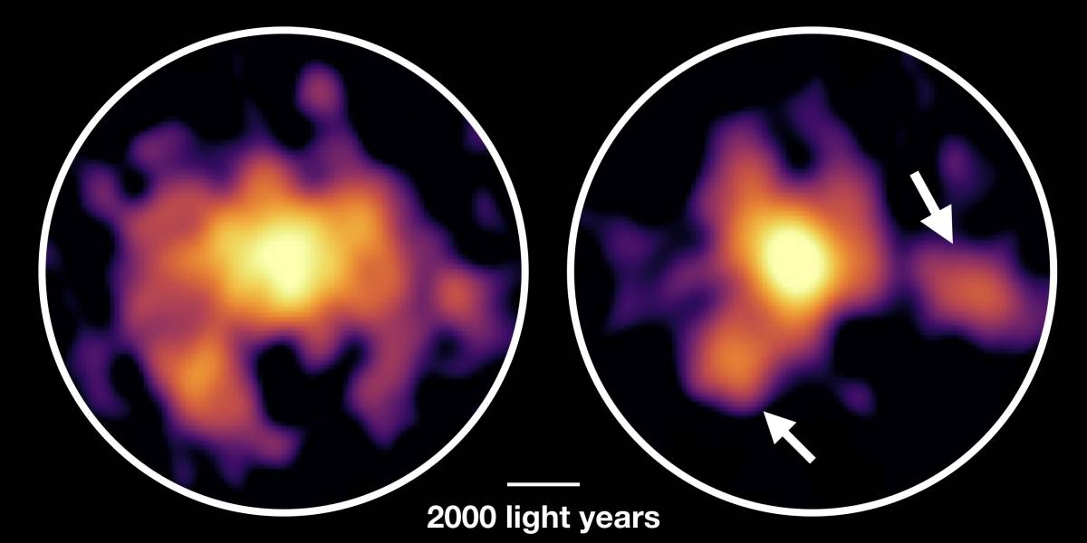 Foto: Crean el mapa de una misteriosa galaxia llena de gas cósmico desde Chile