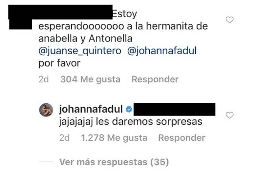 Captura de pantalla Instagram Johanna Fadul
