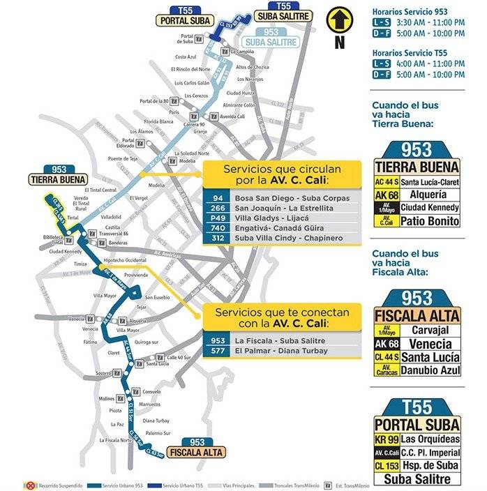Cambio rutas Sitp