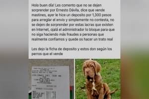 Enrique denunció en Facebook el fraude