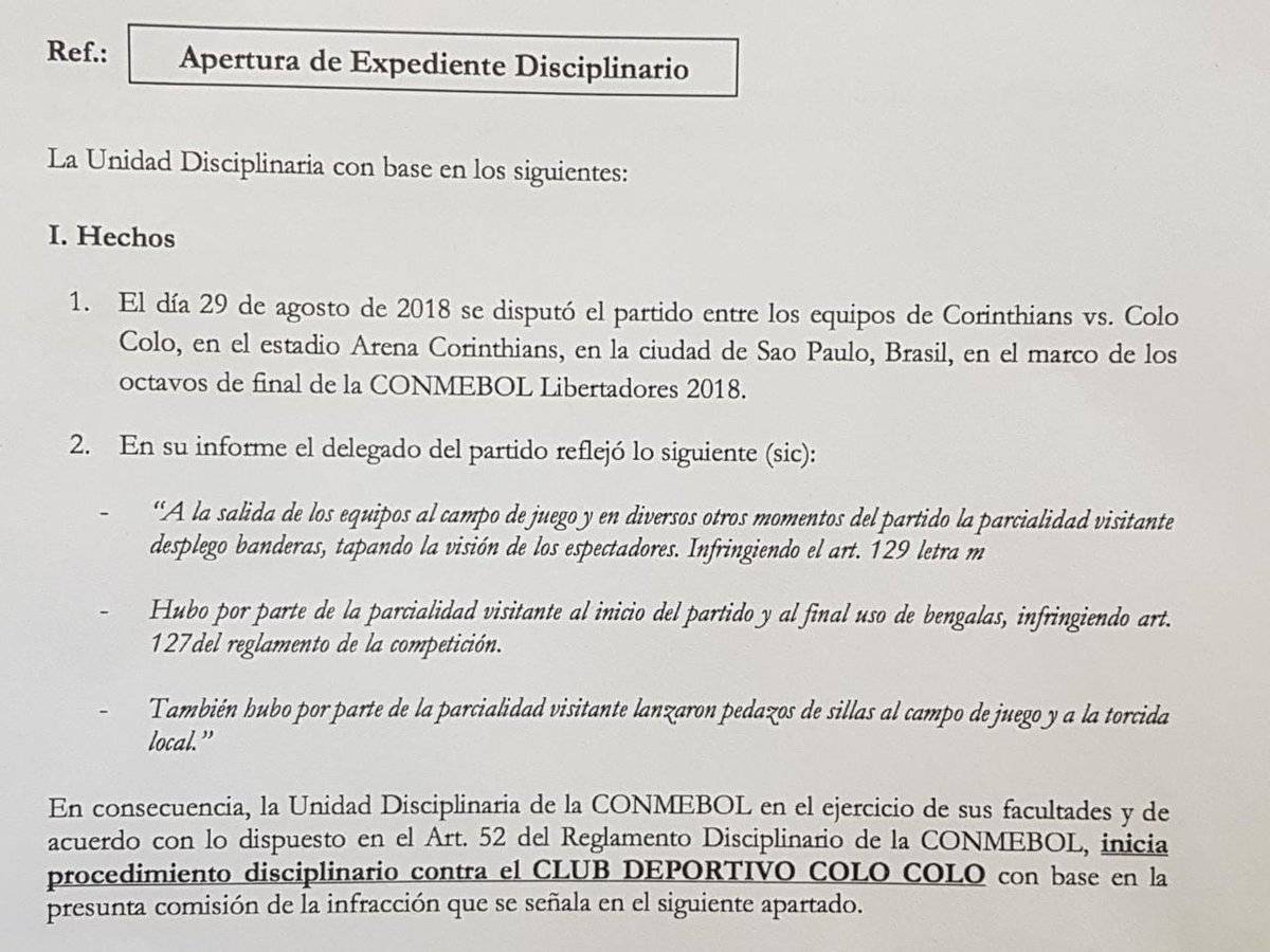 Conmebol expediente