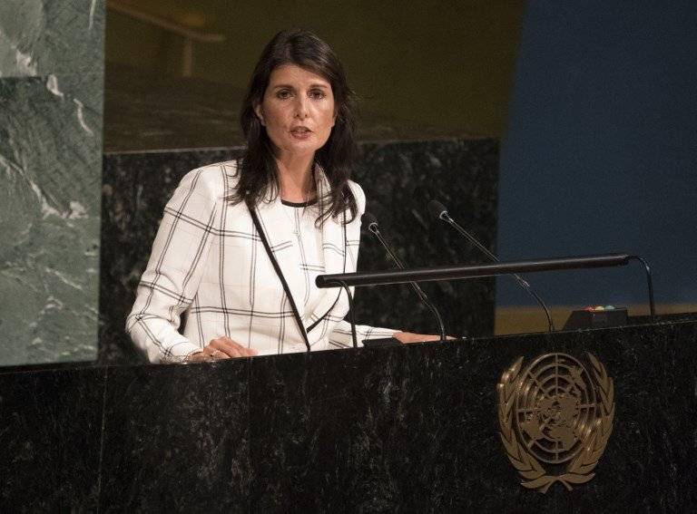 Nikki Haley, representante de Estados Unidos ante la ONU