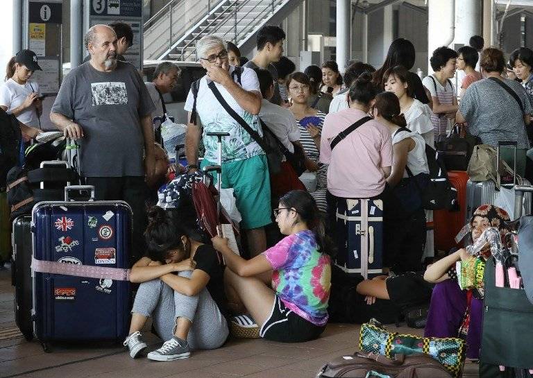 Paso del tifón Jebi por Japón