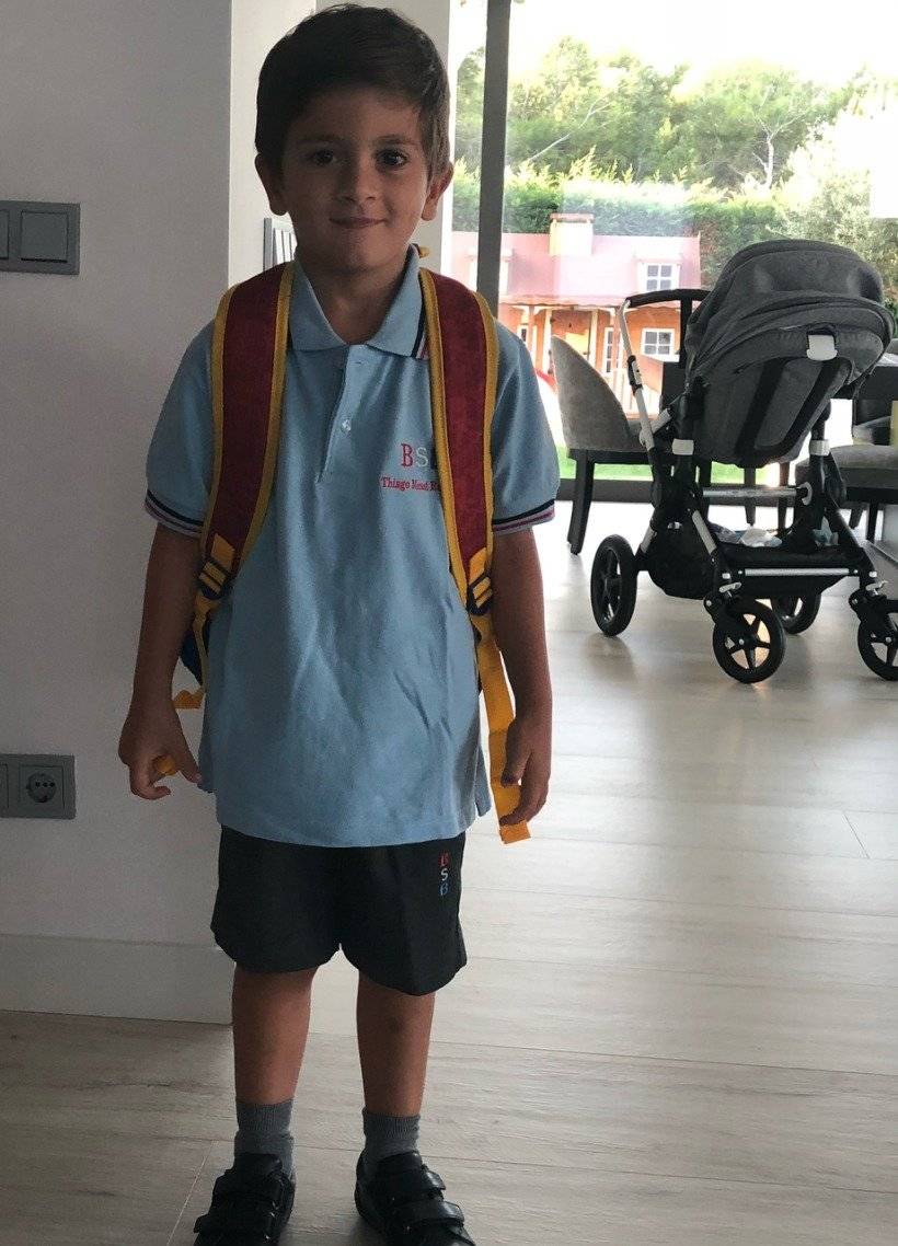 Thiago antes de salir de casa.