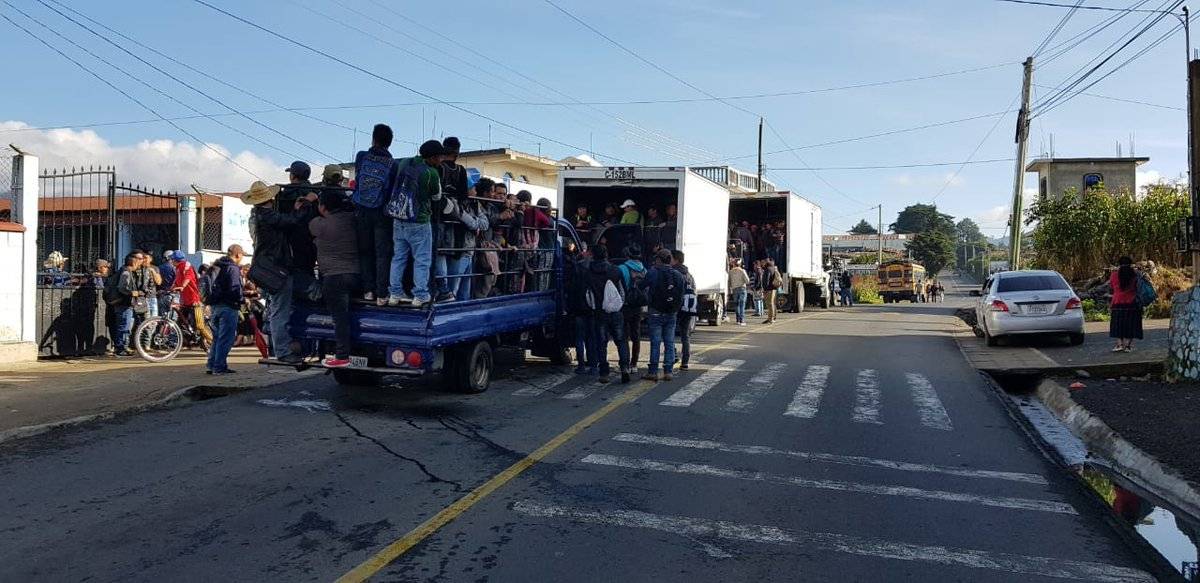 bloqueos en Sololá a favor de CICIG