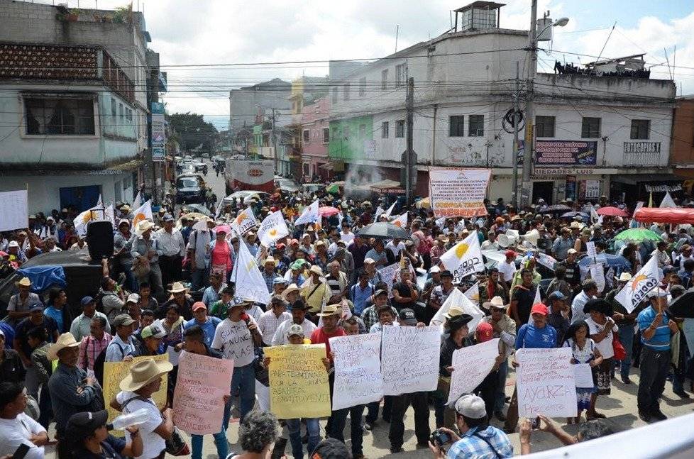 Los manifestantes de Codeca se llegaron al Ministerio Público.