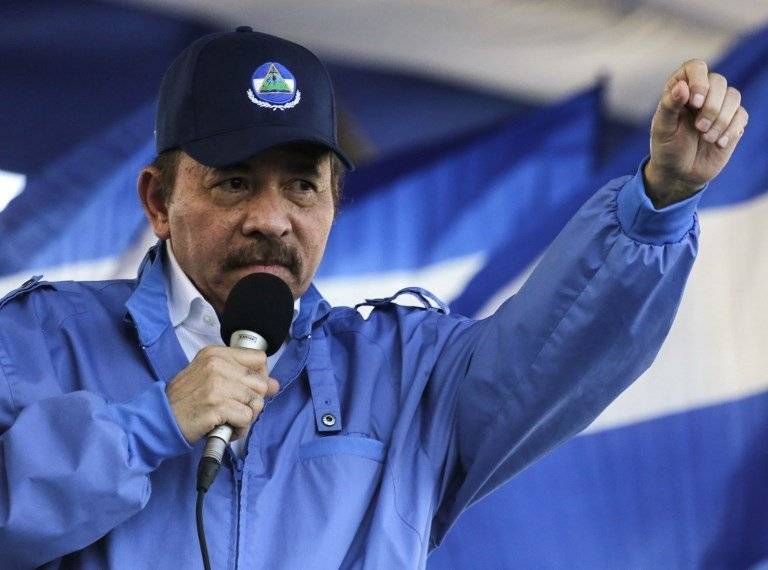 Daniel Ortega durante un discurso