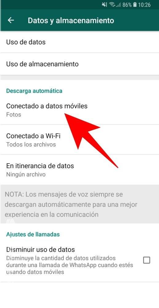 Cómo configurar WhatsApp para usar menos datos