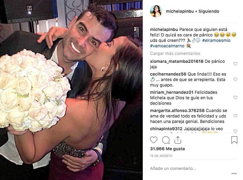 Michela y su novio