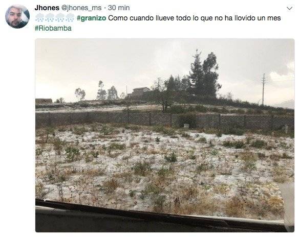 Granizo Riobamba