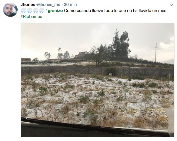 Granizo Riobamba