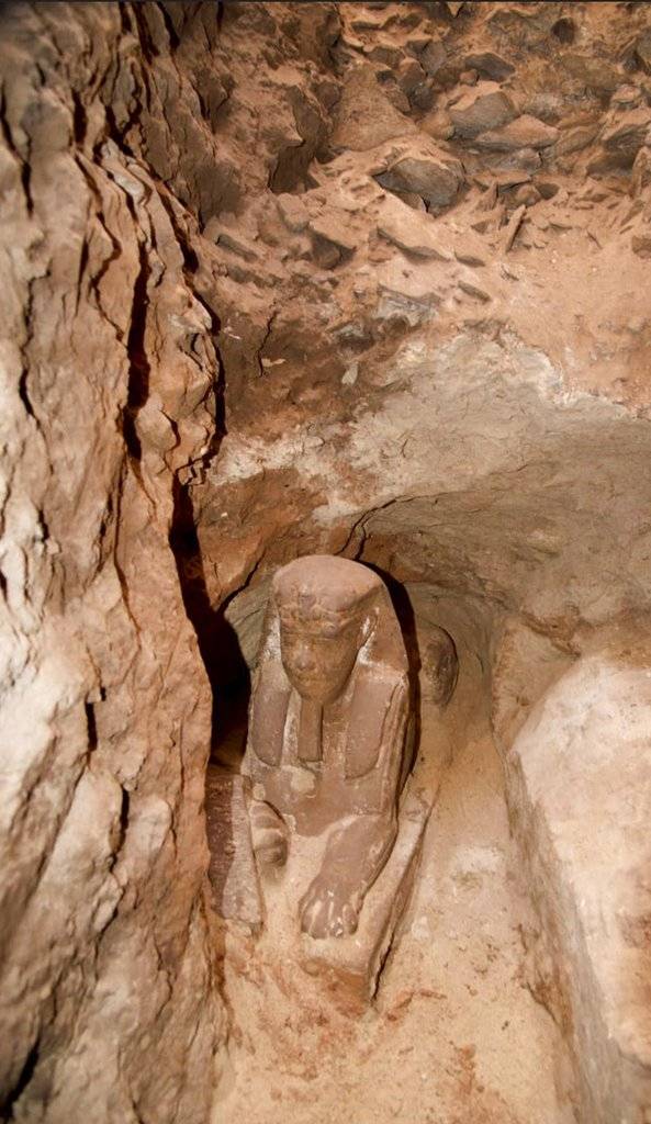 Esfinge hallada en Egipto