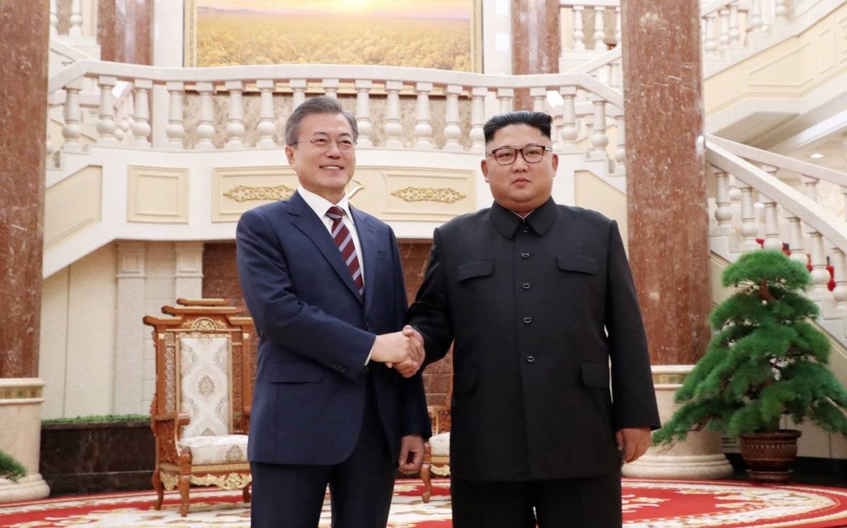 Moon Jae-in y Kim Jong-un